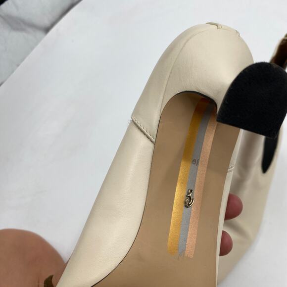 Sam Edelman ivory leather chelsea kitten heel boots - Picture 5 of 5